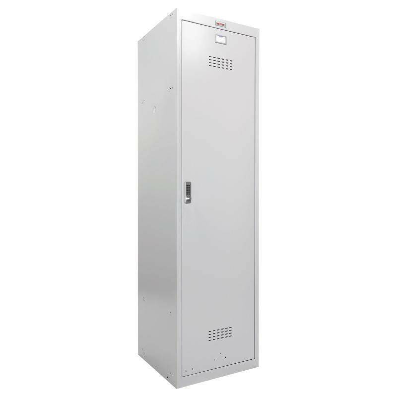 Phoenix Utility UL1150 grey single door locker, closed view